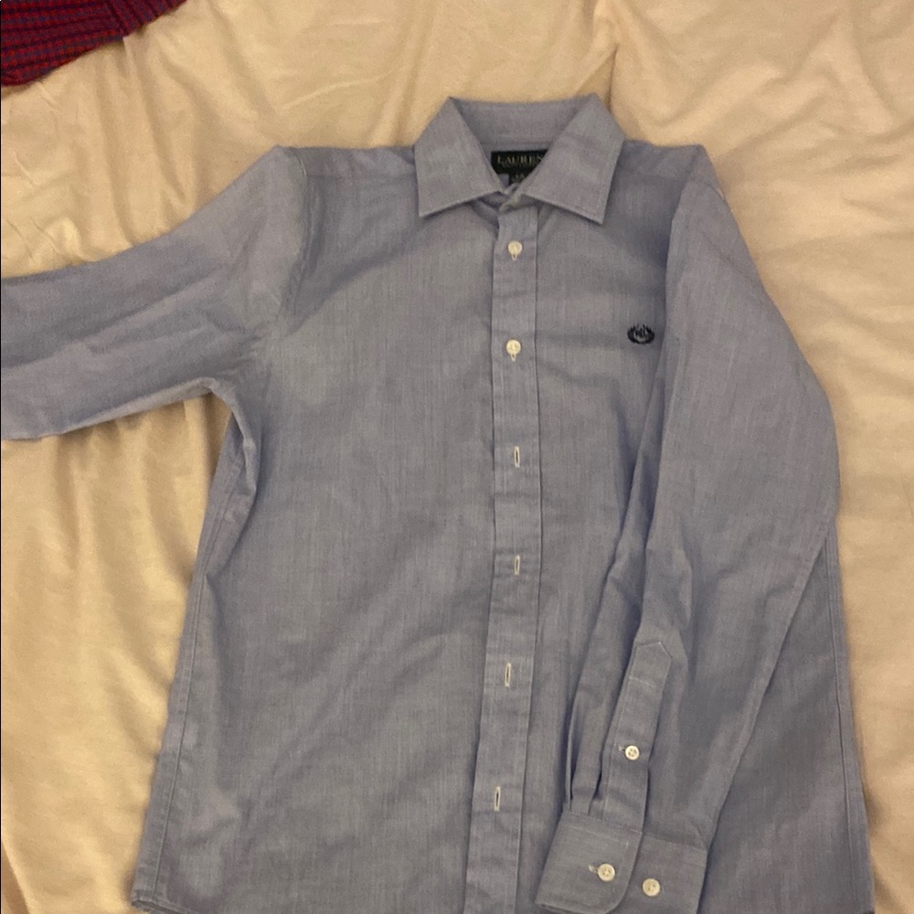 Canali Blue Dress Shirt Classic Formal Style